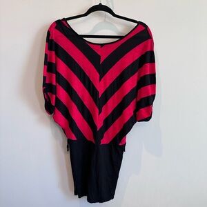 Off-the-shoulder  Chevron Dress — Size: Small-Medium